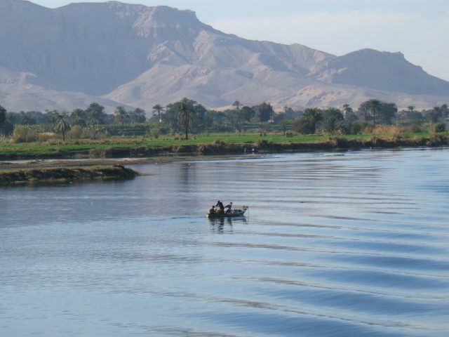 auf dem Nil bei Dendera